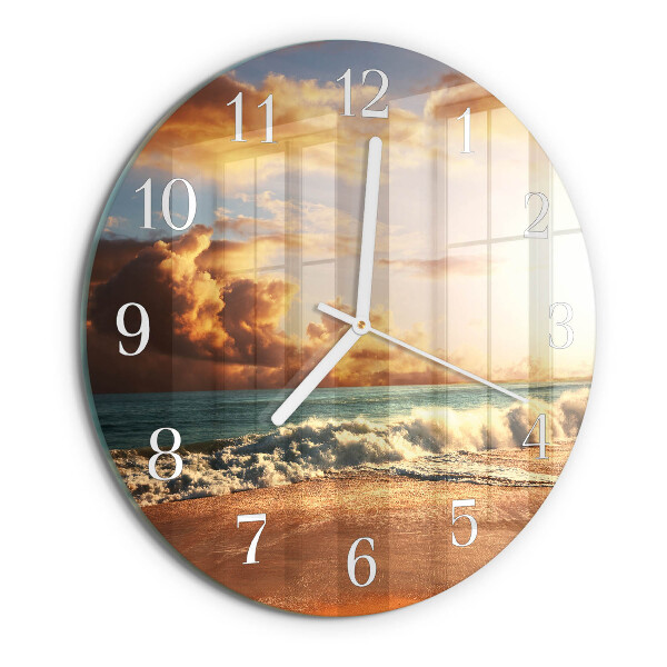 Horloge ronde Côte de sable