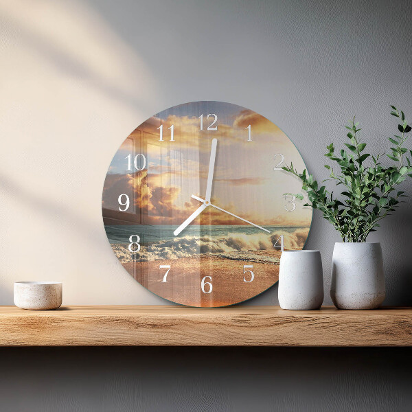 Horloge ronde Côte de sable