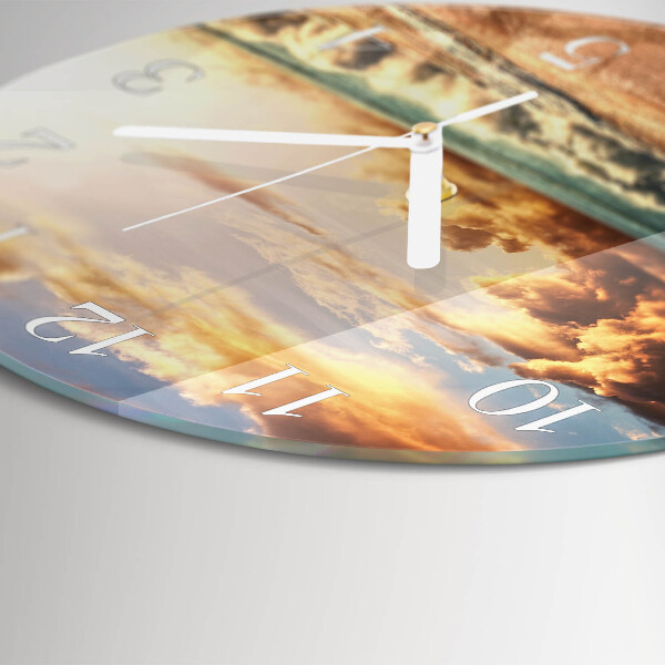 Horloge ronde Côte de sable