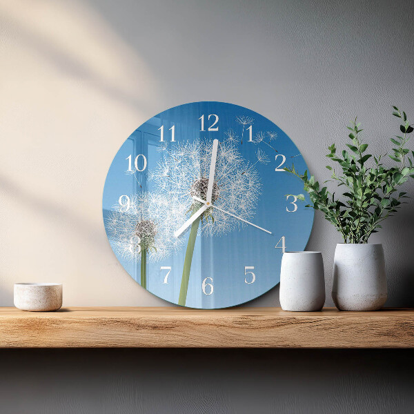 Horloge ronde Pissenlit