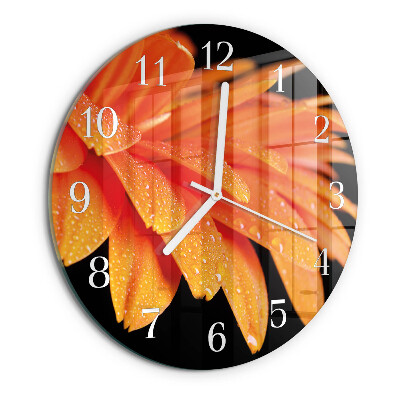 Horloge ronde Gerbera