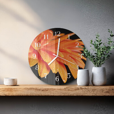 Horloge ronde Gerbera