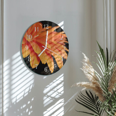 Horloge ronde Gerbera