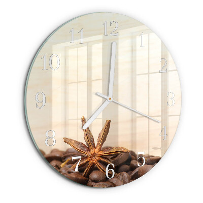 Horloge ronde Café en grains