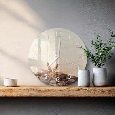 Horloge ronde Café en grains