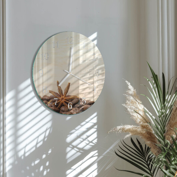 Horloge ronde Café en grains
