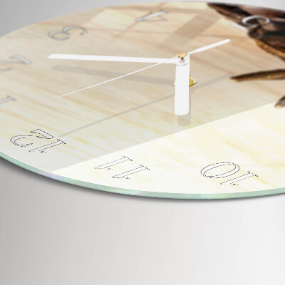 Horloge ronde Café en grains