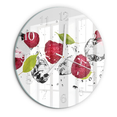 Horloge ronde Framboises