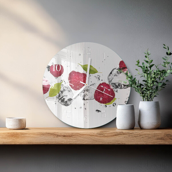 Horloge ronde Framboises