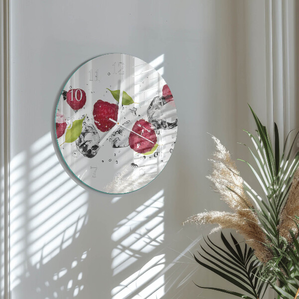 Horloge ronde Framboises