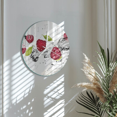 Horloge ronde Framboises