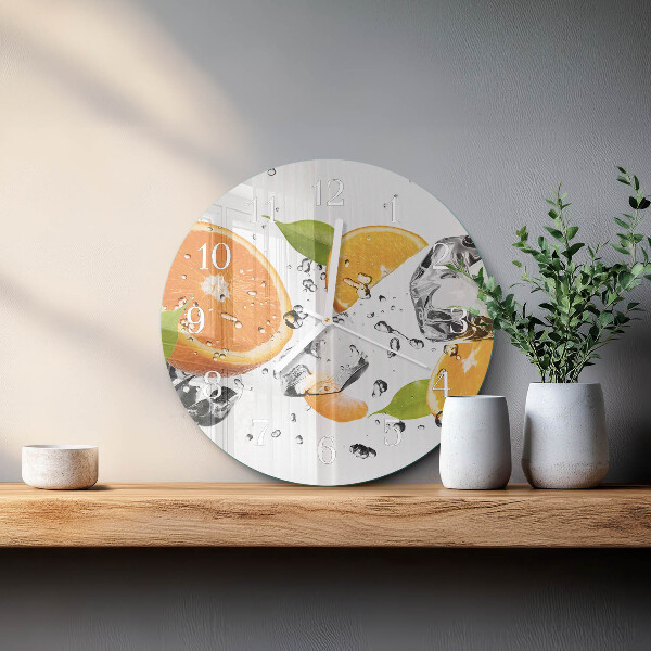 Horloge ronde Oranges