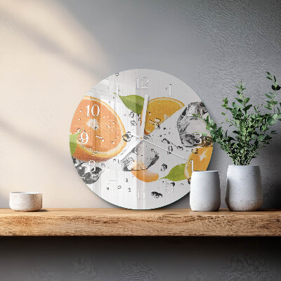 Horloge ronde Oranges