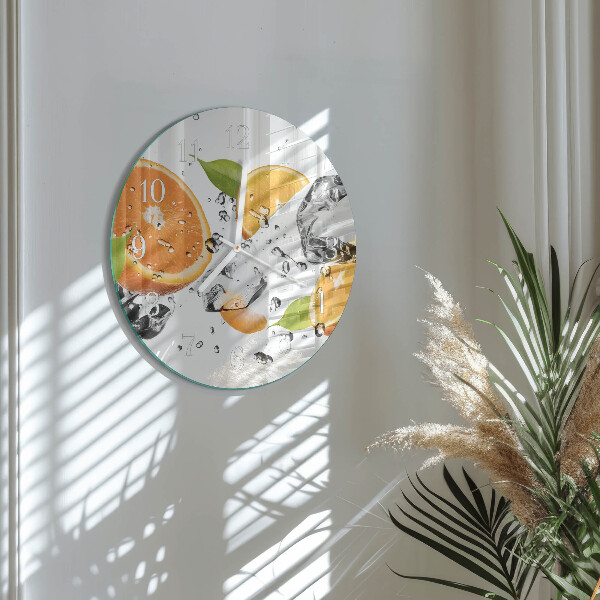 Horloge ronde Oranges