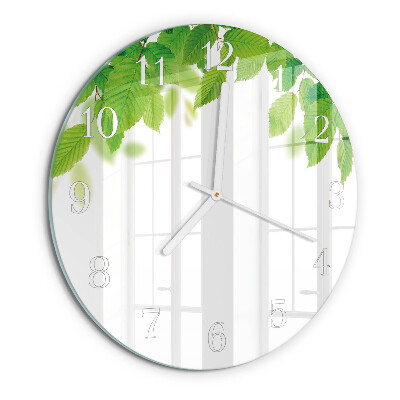 Horloge ronde Feuilles