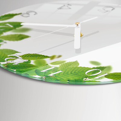 Horloge ronde Feuilles