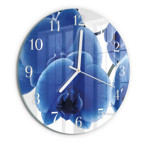 Horloge ronde Orchidée