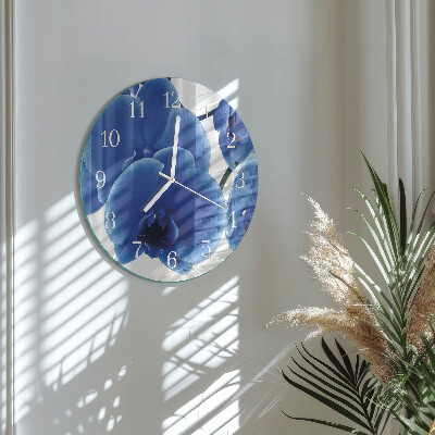 Horloge ronde Orchidée