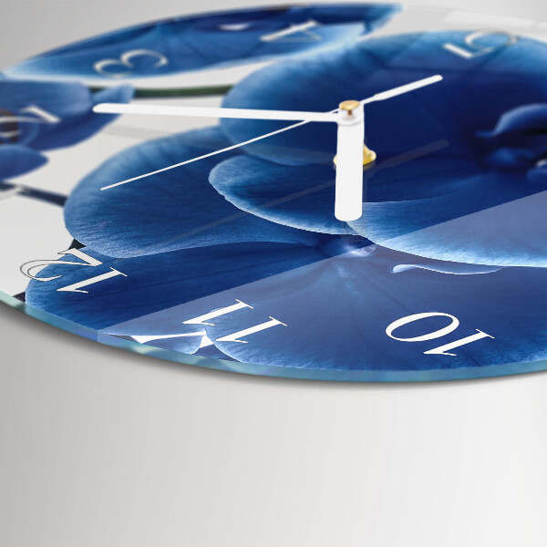 Horloge ronde Orchidée