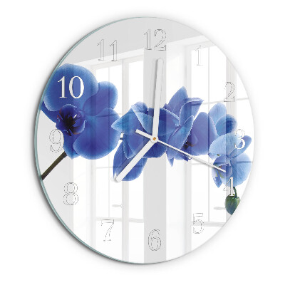 Horloge ronde Orchidée