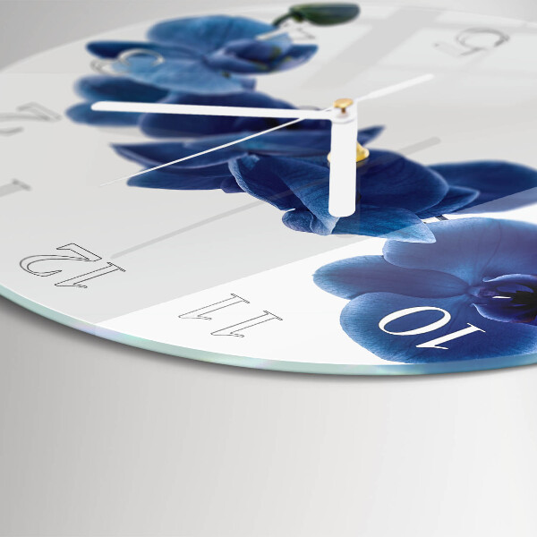 Horloge ronde Orchidée