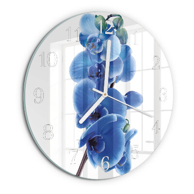Horloge ronde Orchidée
