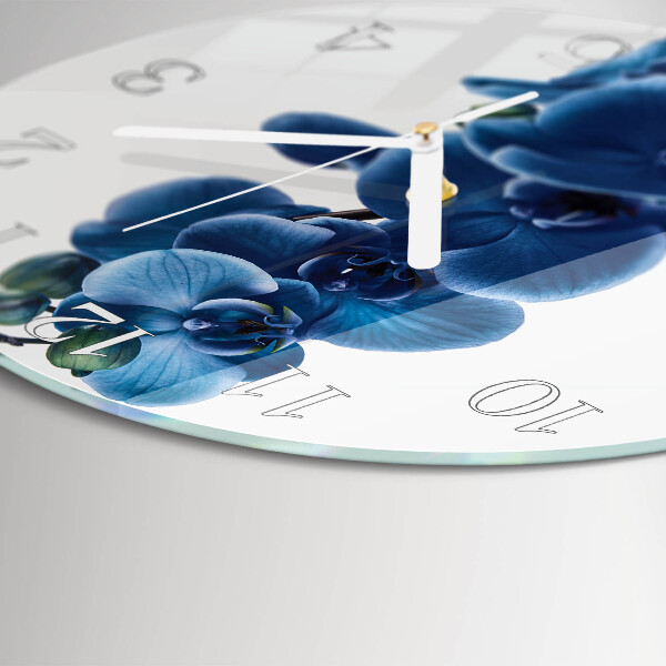 Horloge ronde Orchidée