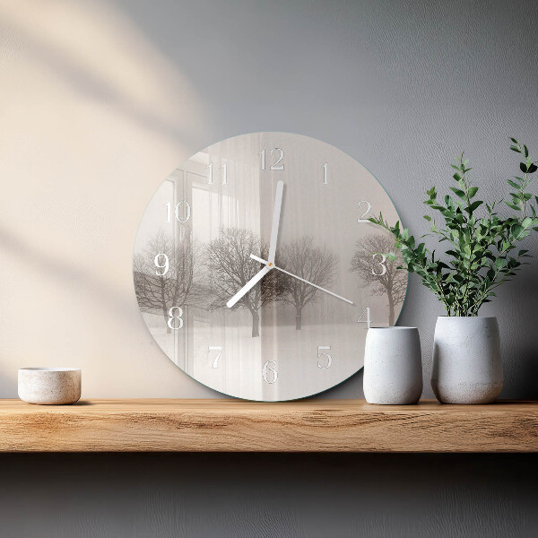 Horloge ronde Hiver