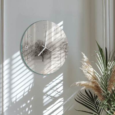 Horloge ronde Hiver