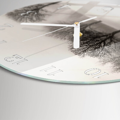 Horloge ronde Hiver