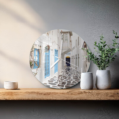 Horloge ronde Santorin