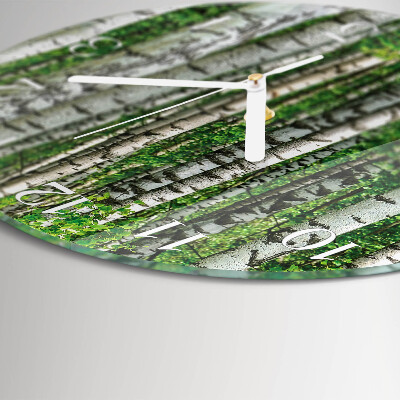 Horloge ronde bouleaux