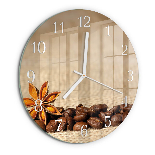Horloge ronde Café en grains