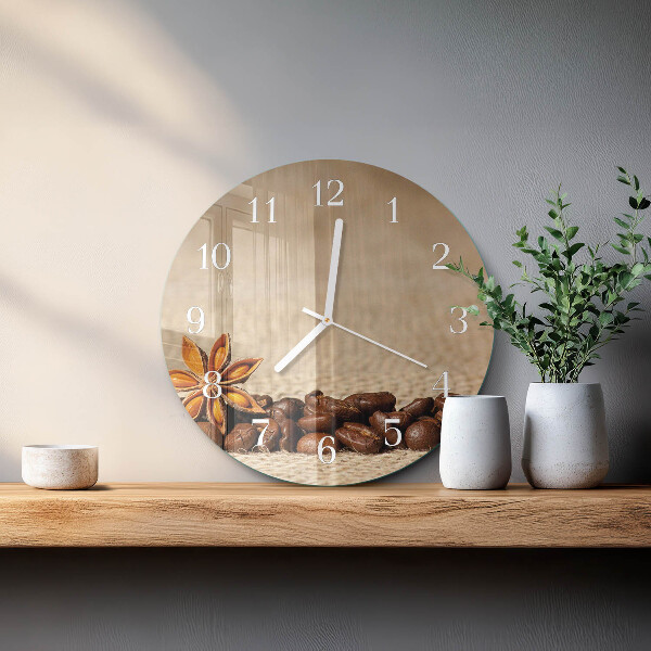 Horloge ronde Café en grains