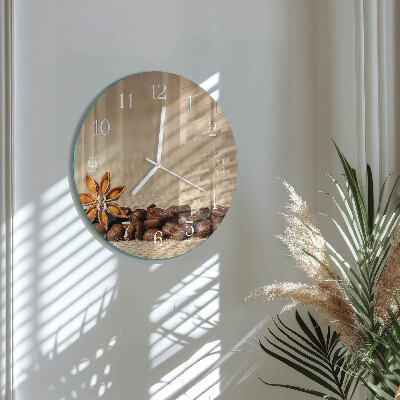 Horloge ronde Café en grains