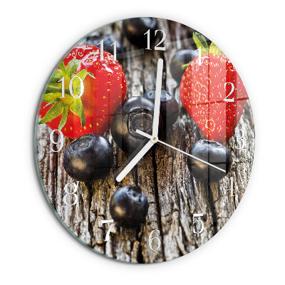 Horloge ronde myrtilles