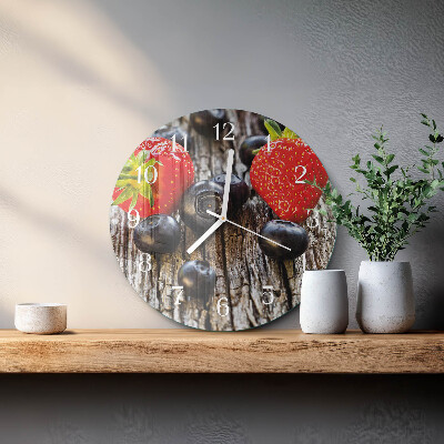 Horloge ronde myrtilles