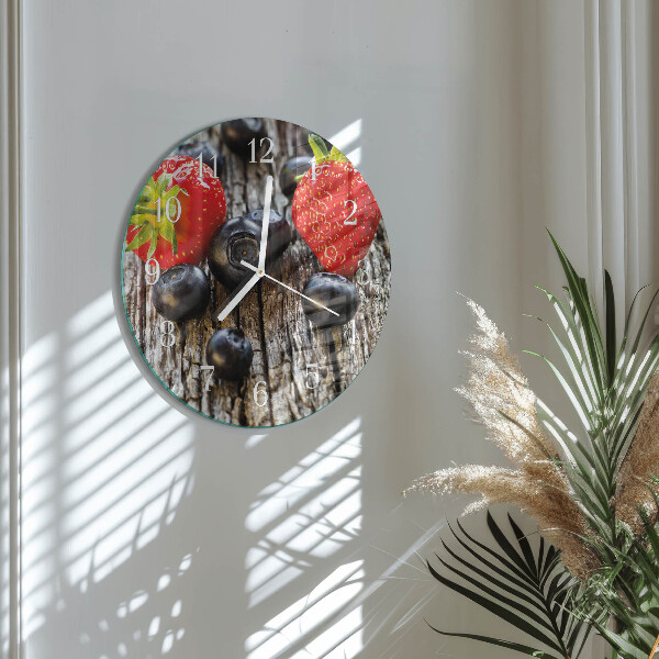 Horloge ronde myrtilles