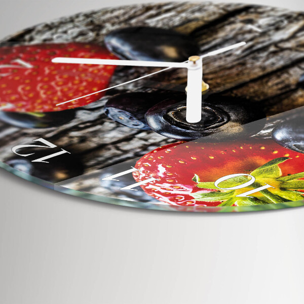 Horloge ronde myrtilles