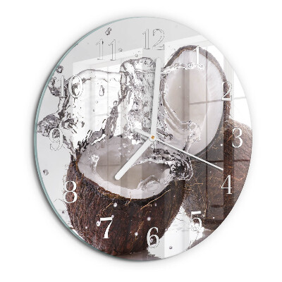 Horloge ronde noix de coco