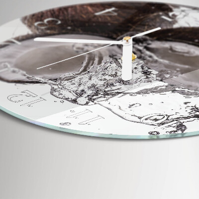 Horloge ronde noix de coco