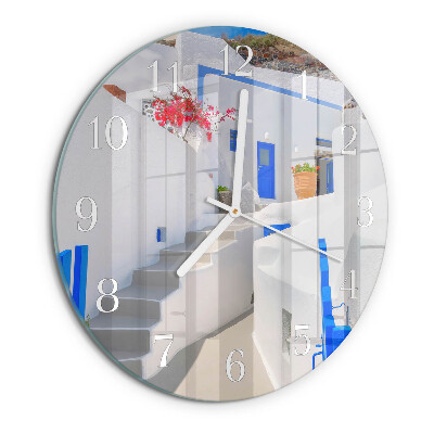 Horloge ronde Santorin