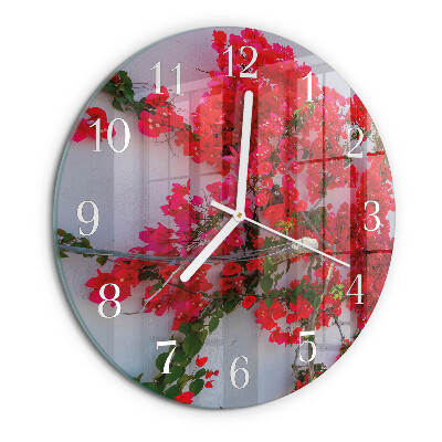 Horloge ronde Fleurs