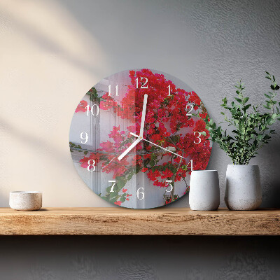 Horloge ronde Fleurs