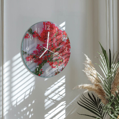 Horloge ronde Fleurs