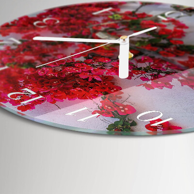 Horloge ronde Fleurs