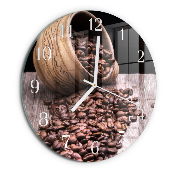 Horloge ronde Café en grains