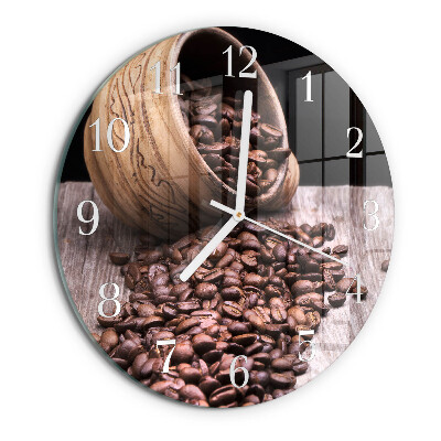 Horloge ronde Café en grains