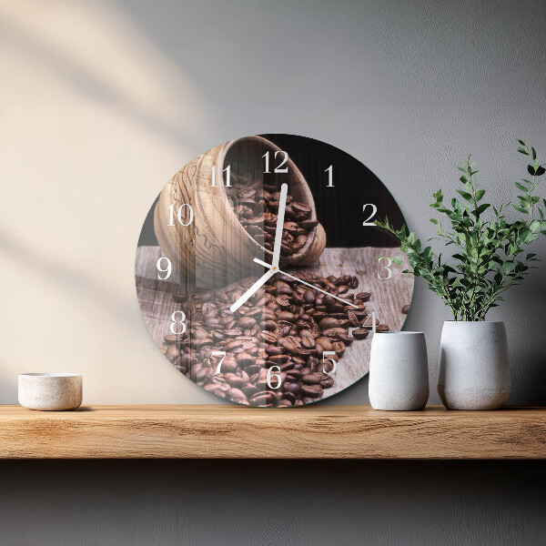 Horloge ronde Café en grains