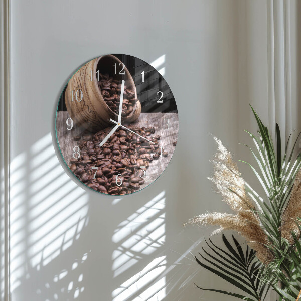 Horloge ronde Café en grains